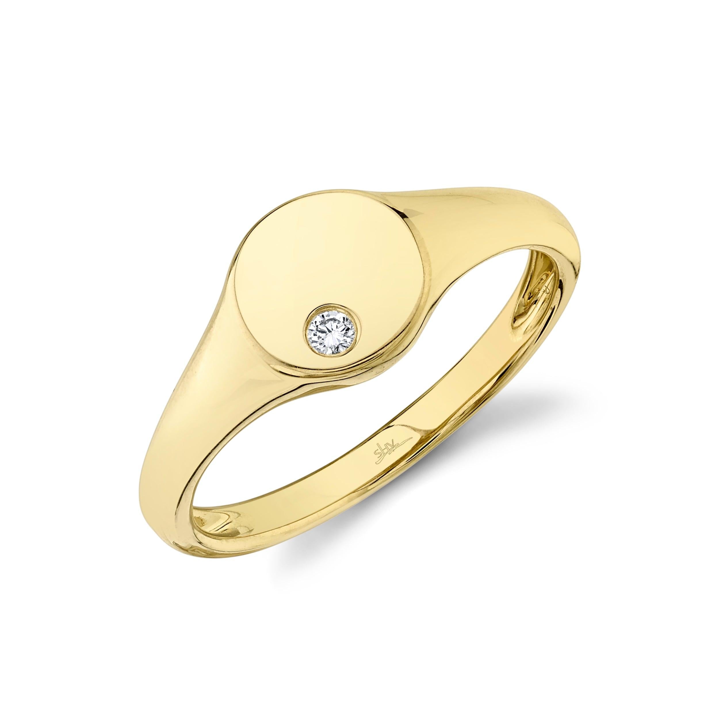 0.03ctw Diamond Signet Ring
