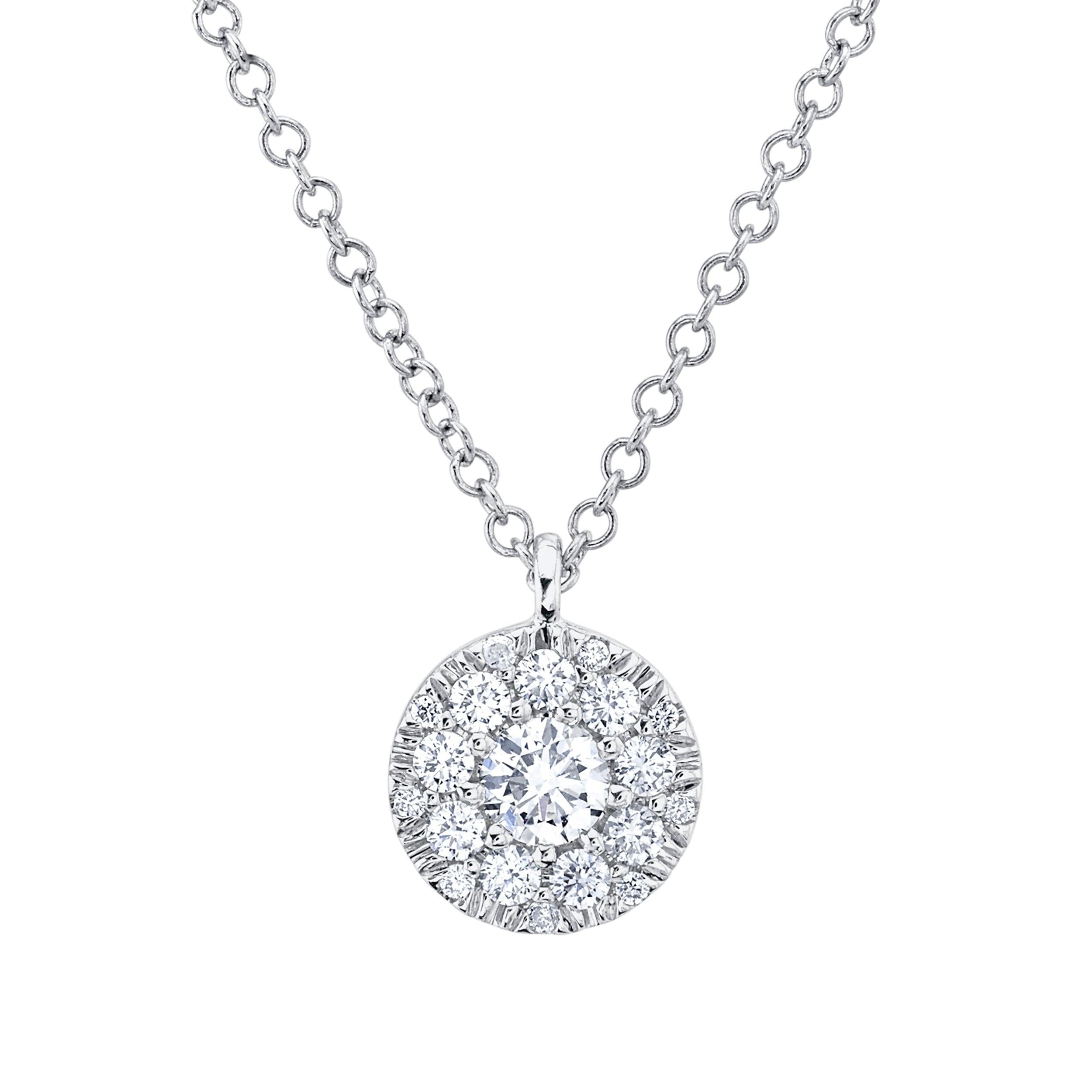 0.23ctw Diamond Cluster Necklace