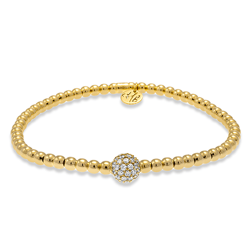 0.30ctw, 18K Yellow Gold Tresore Stretch Bracelet
