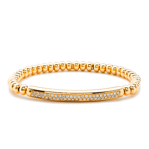 0.53ctw, 18K Yellow Gold Tresore Stretch Bracelet