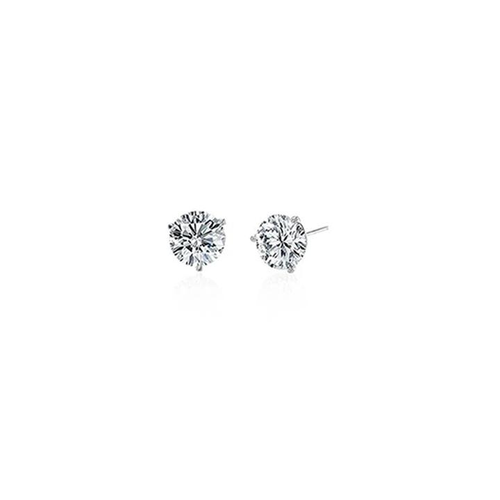 14K White Gold 0.61ctw Diamond Stud Earrings - 151-00120