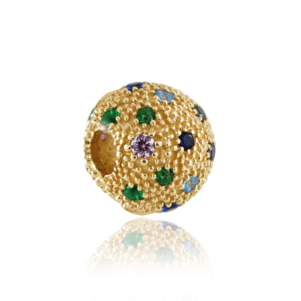 14k Gold Color Ball Charm