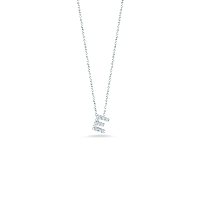 Tiny Treasures Diamond Love Letter “E” Necklace