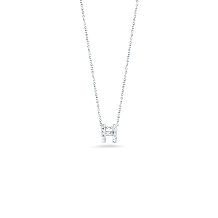 Tiny Treasures Diamond Love Letter “H” Necklace