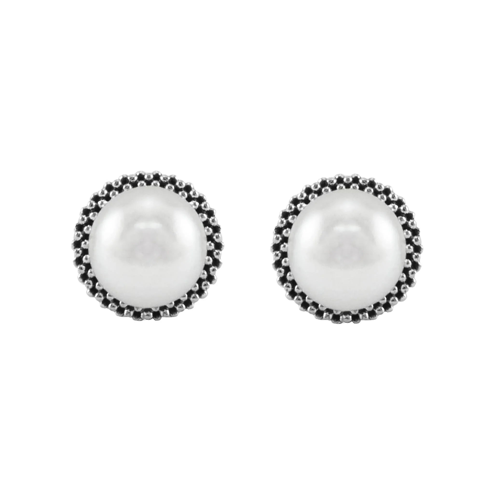 Caviar Pearl Stud Earrings