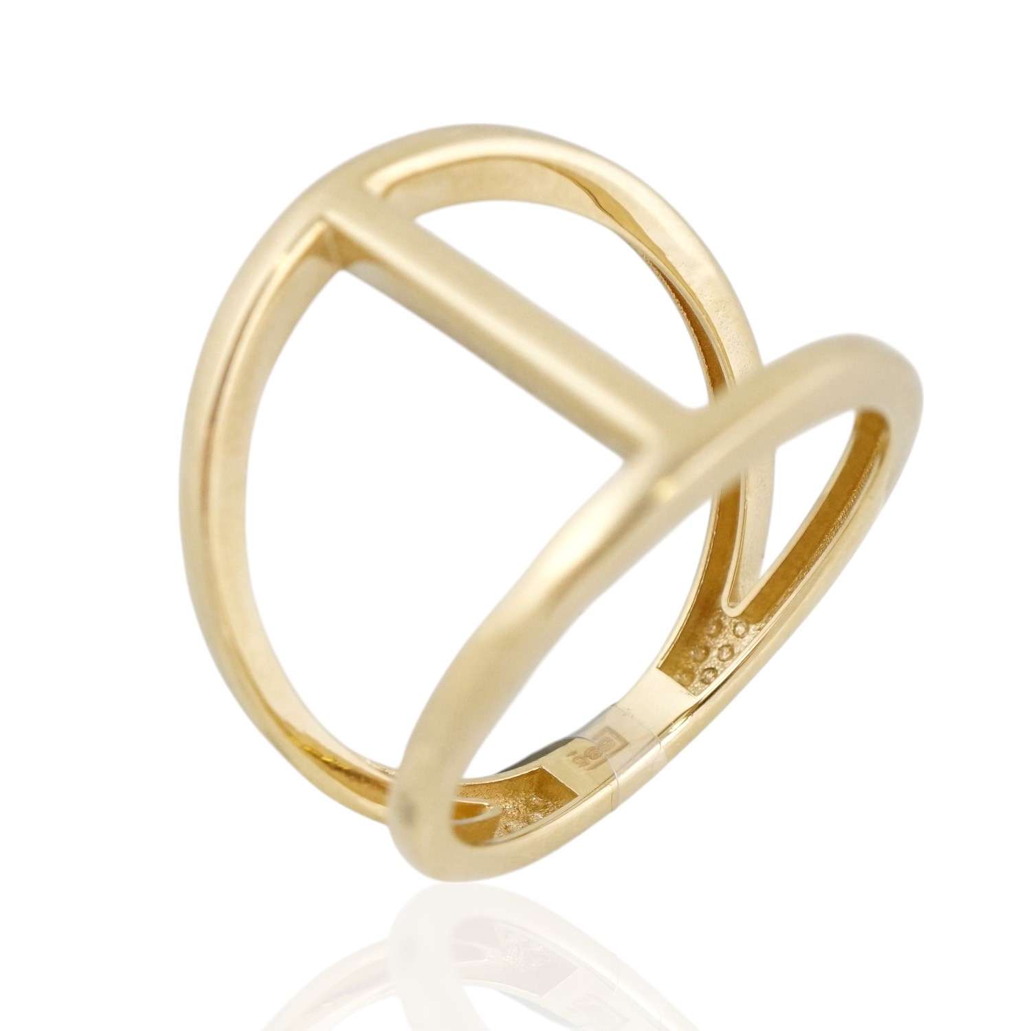 14k Yellow Gold Fancy Design Ring for Woman