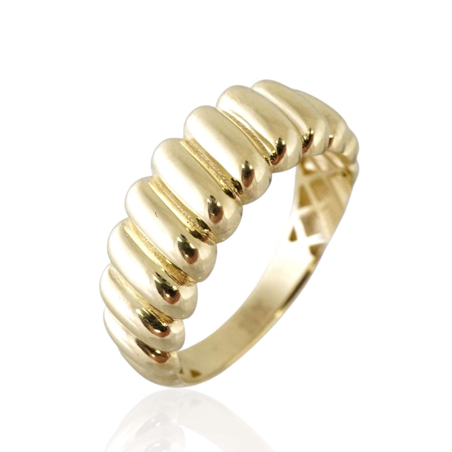 10k Yellow Gold Wave Design Ring