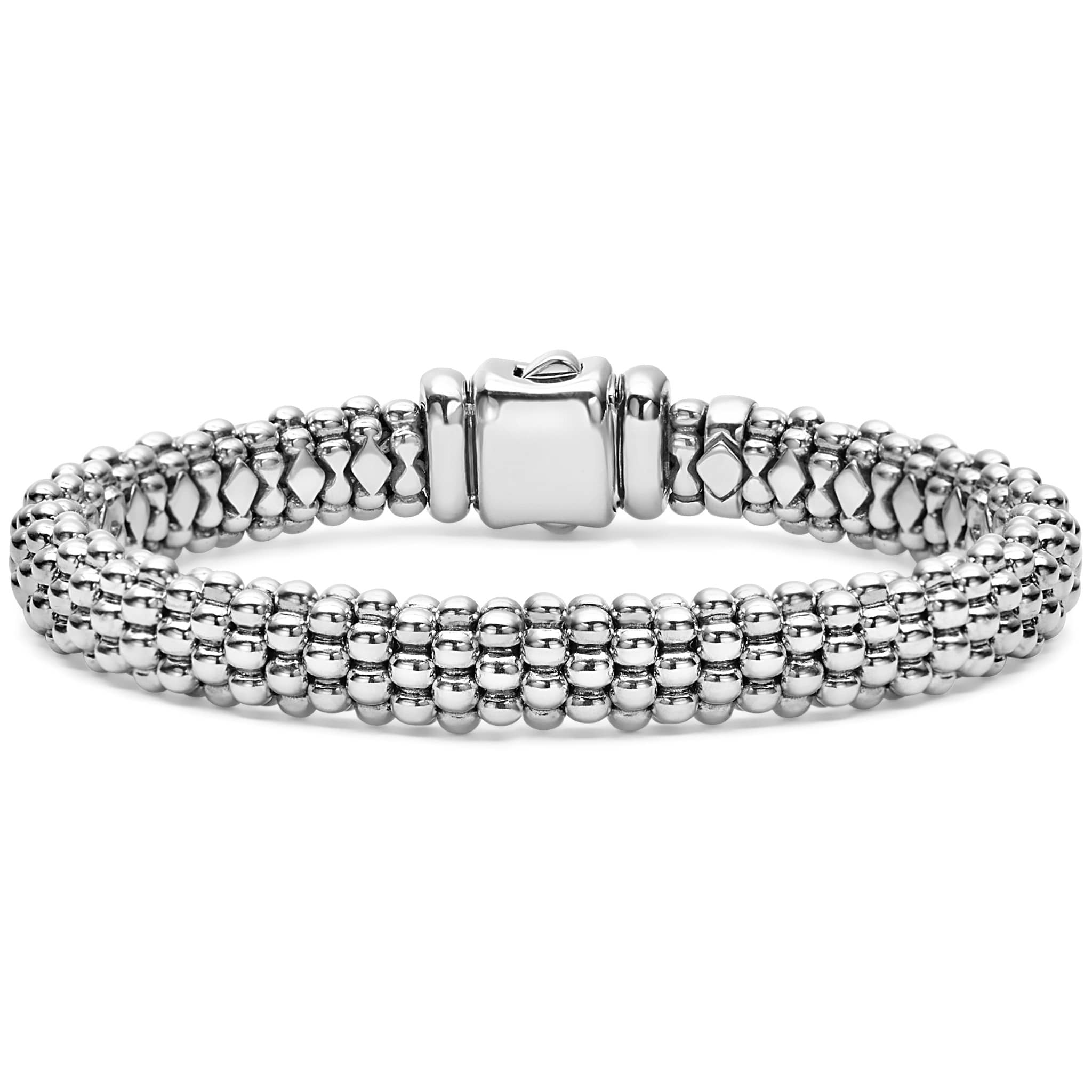 Silver Caviar Bracelet | 9mm