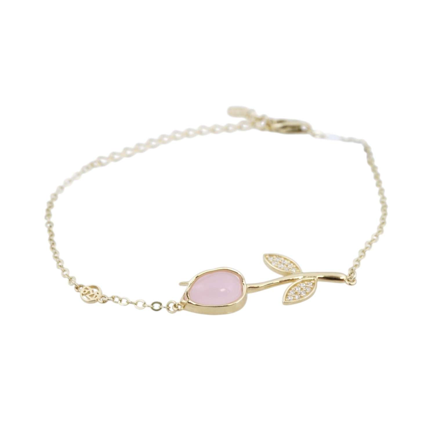 10k Yellow Gold Engagement Zircon Bracelet