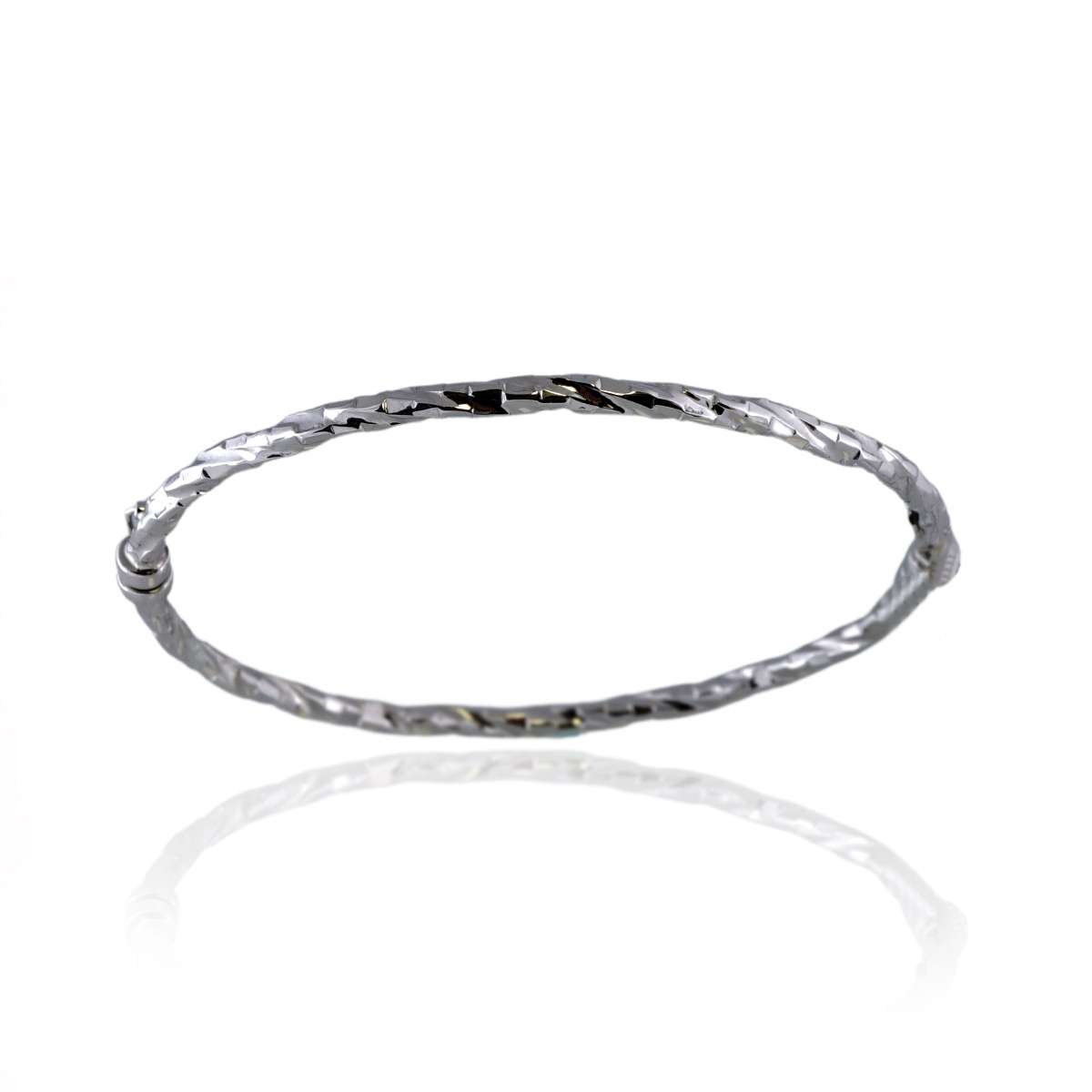 10k White Gold Slave Bangle