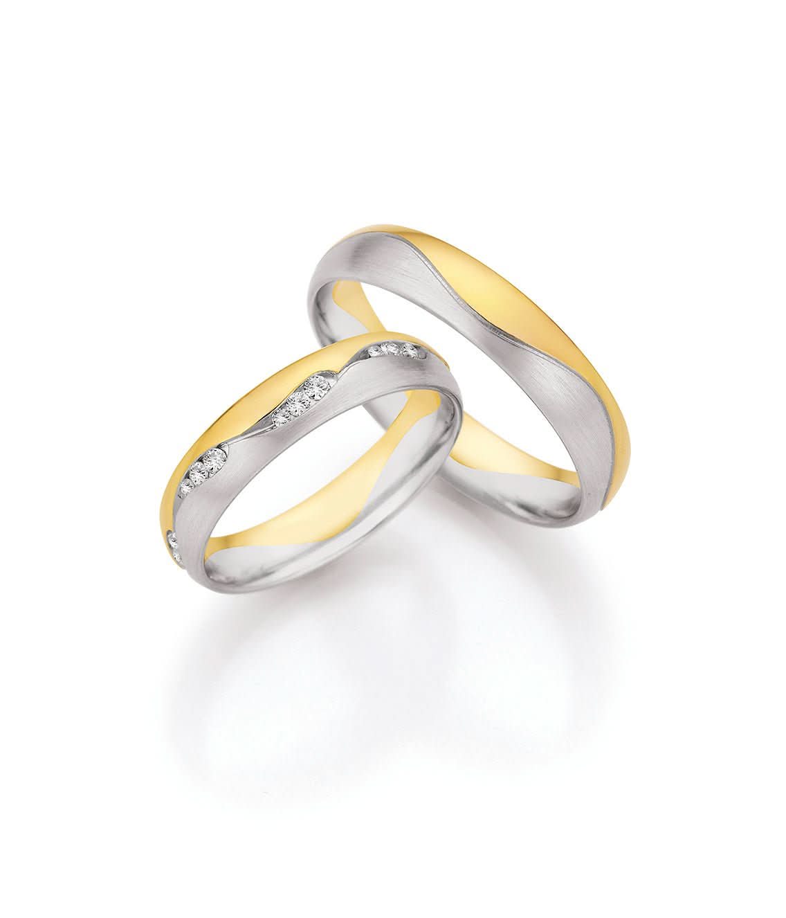 1 Pair of Wedding Rings/Marriage Rings Collection Ruesch Honeymoon Premium IV