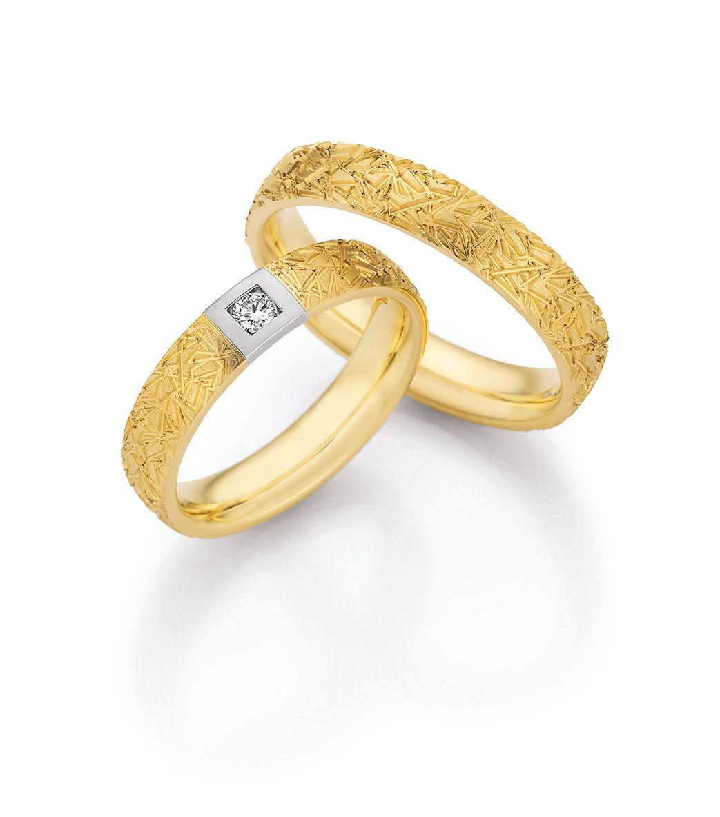 1 Pair of Wedding Rings/Marriage Rings Collection Ruesch Honeymoon Solid XVII