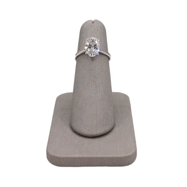 2.10ct Oval Lab Grown Diamond Band- 14k White Gold
