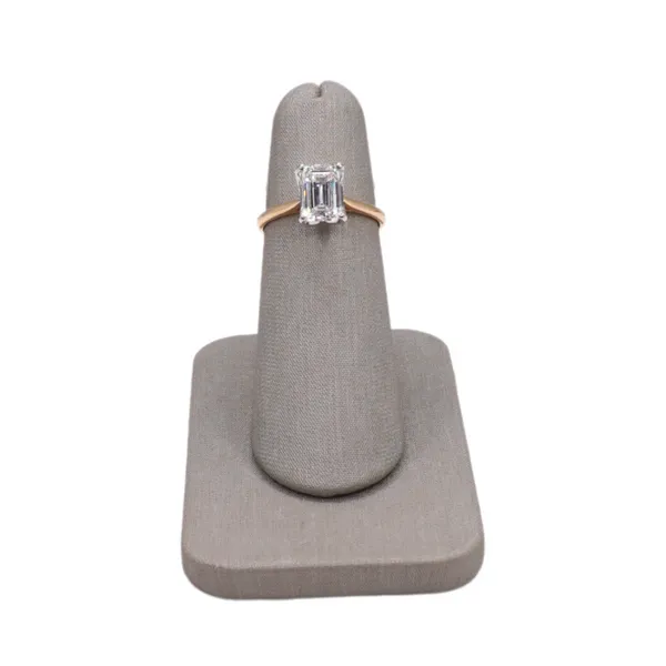 2.09ct Emerald Cut Lab Grown Diamond Band- 14k Two Tone
