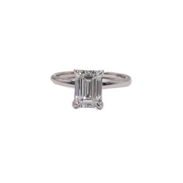 2.05ct Emerald Cut Lab Grown Diamond- 14k White Gold