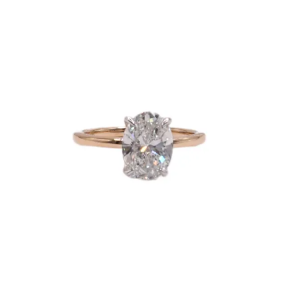 2.08ct Oval Lab Grown Diamond- 14k Two Tone