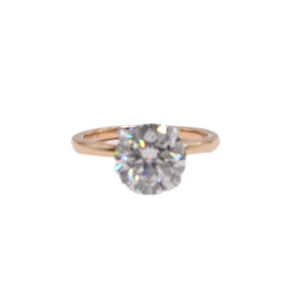3.06ct Round Lab Ground Diamond Band- 14k Two Tone