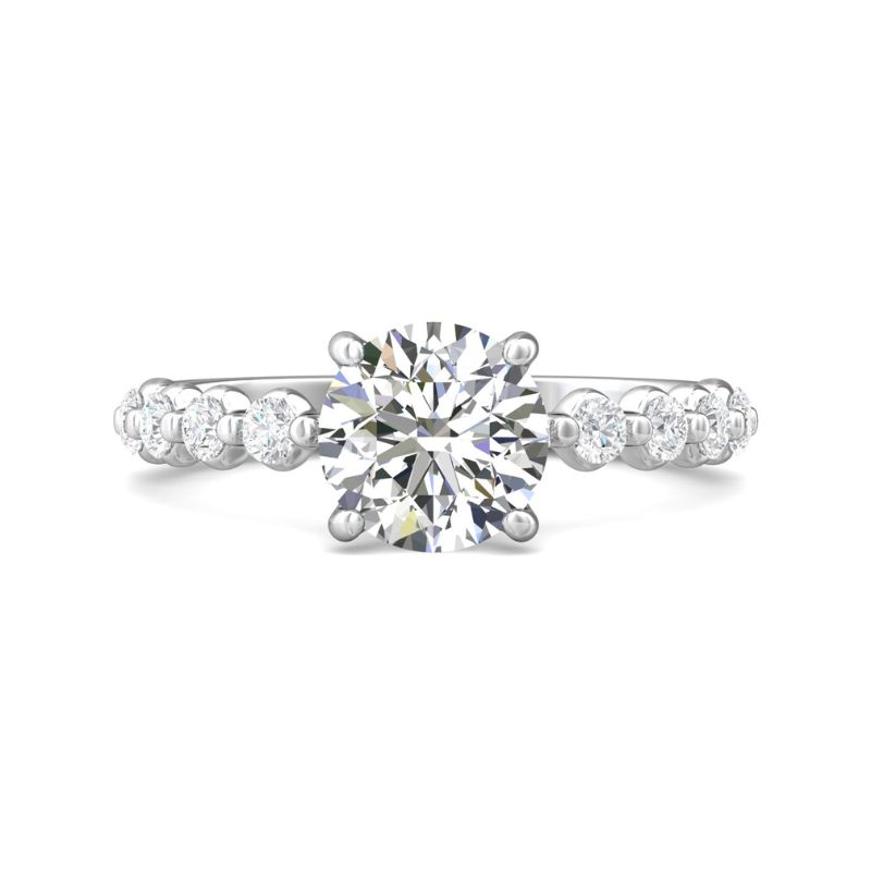 Martin Flyer 1.51ct Round Lab Diamond Engagement Ring – Shared Prong