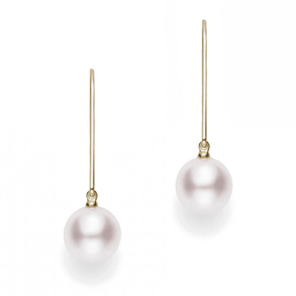 Mikimoto Akoya Cultured Drop Pearl Earrings, 7mm, 18K