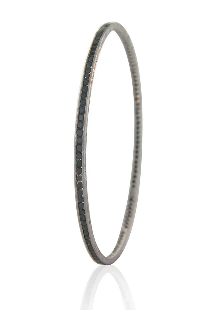 CHANNEL BLACK DIAMOND BANGLE