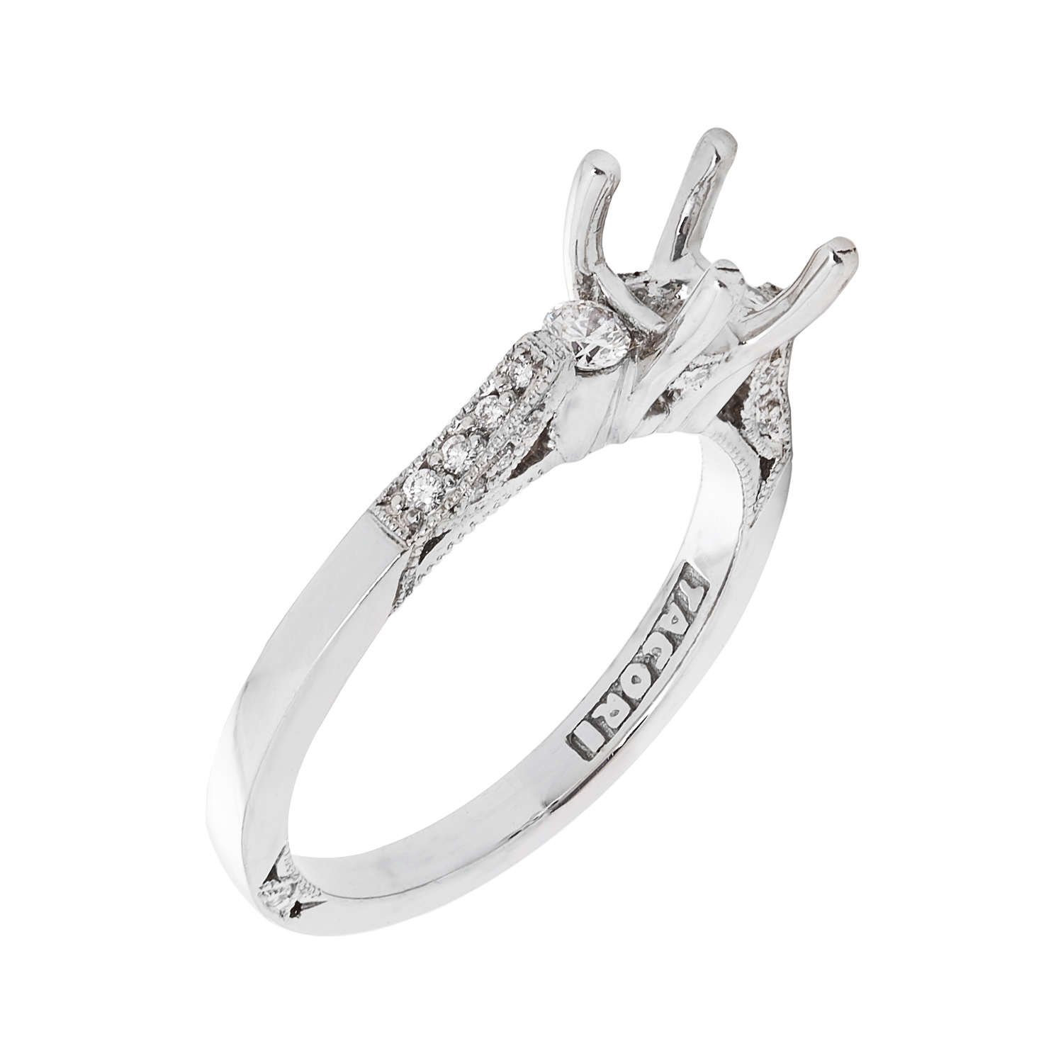 Tacori Brand 18k White Gold .20ctw Diamond Semi-Mount
