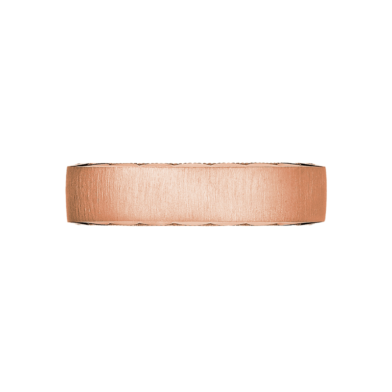 105-6S Sculpted Crescent Men's Rose Gold Wedding Band