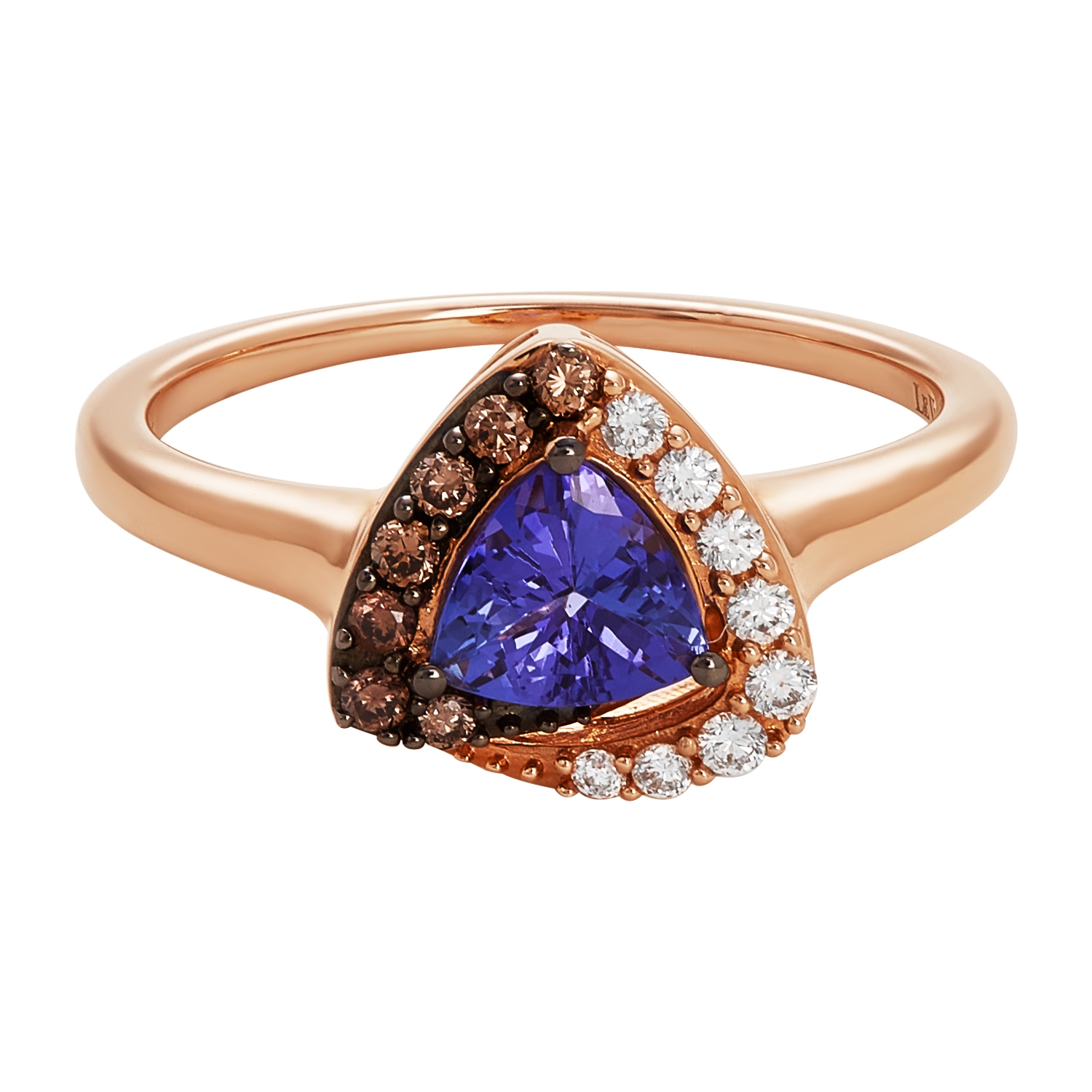 Le Vian .650 Ctw Blueberry Tanzanite Ring / 14k Strawberry Gold
