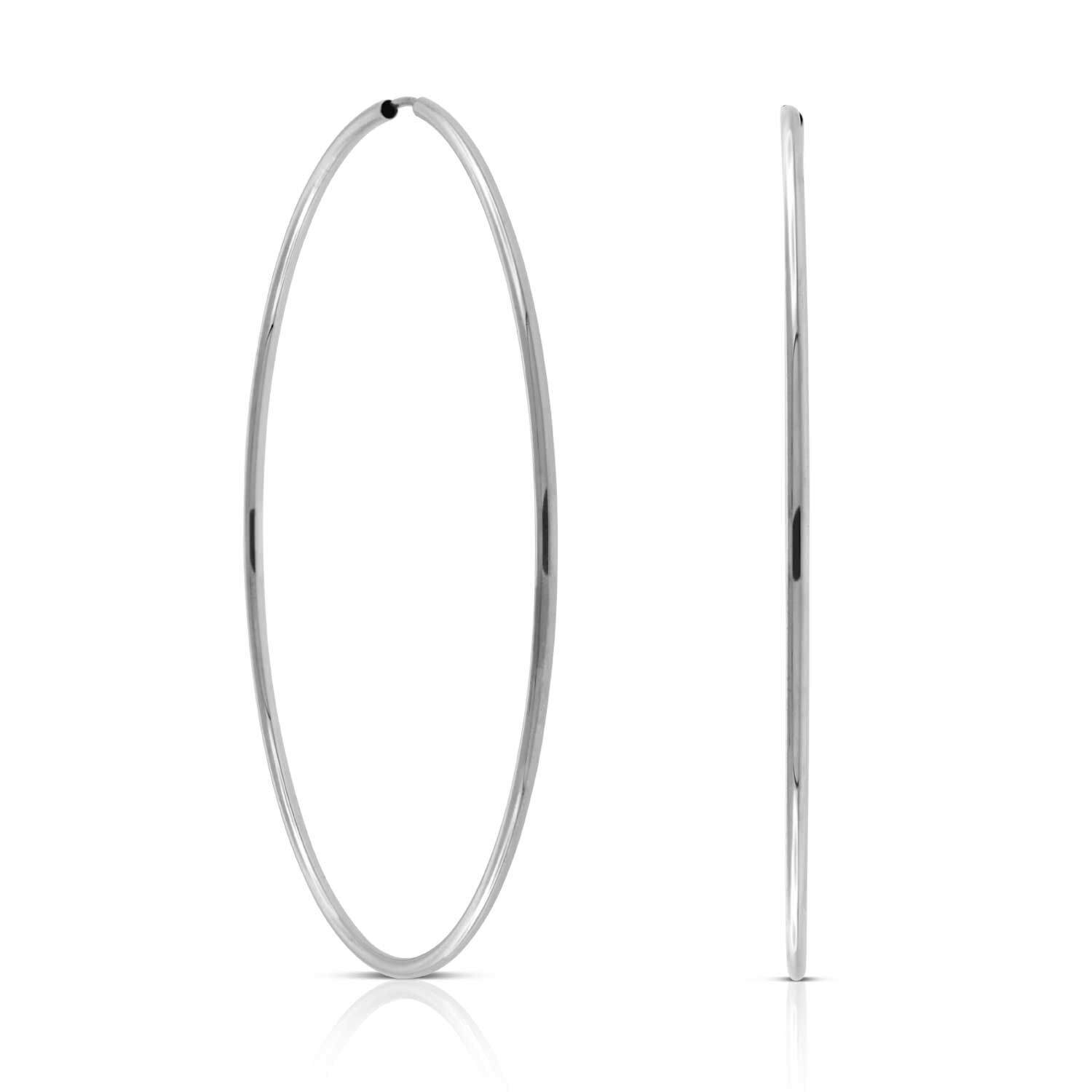 60MM Endless Hoop Earrings 14K