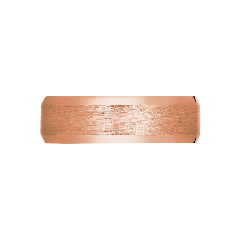 107-7B Sculpted Crescent Men's Rose Gold Wedding Band