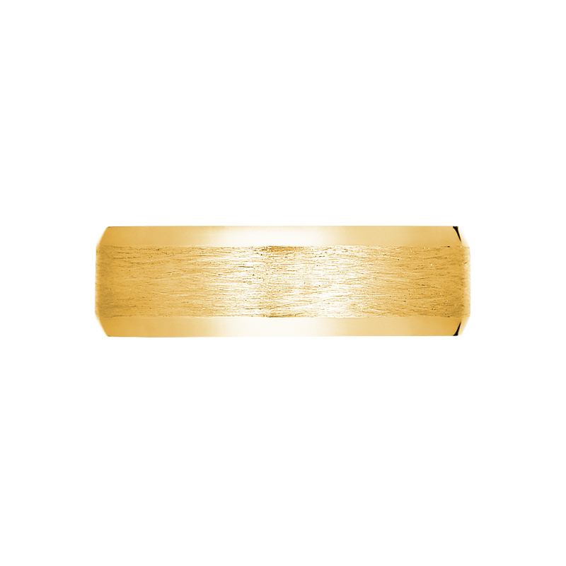 107-7B Sculpted Crescent Men's Yellow Gold Wedding Band