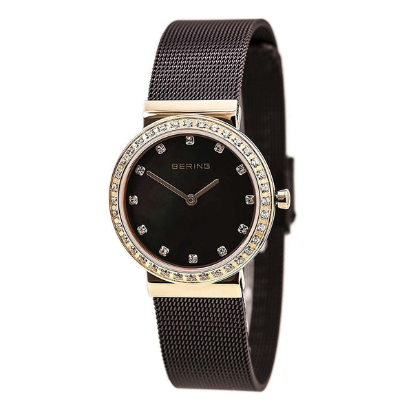 Bering Women's 10729-262 Classic Crystal Brown Stainless Steel Watch