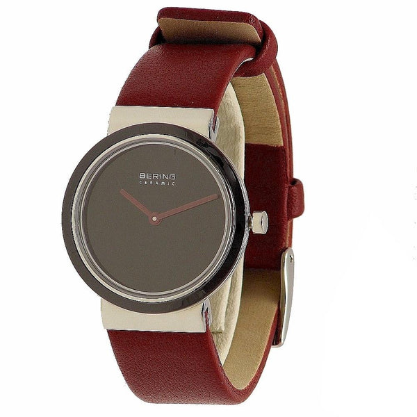 Bering Women's 10729-642 Ceramic Red Leather Watch