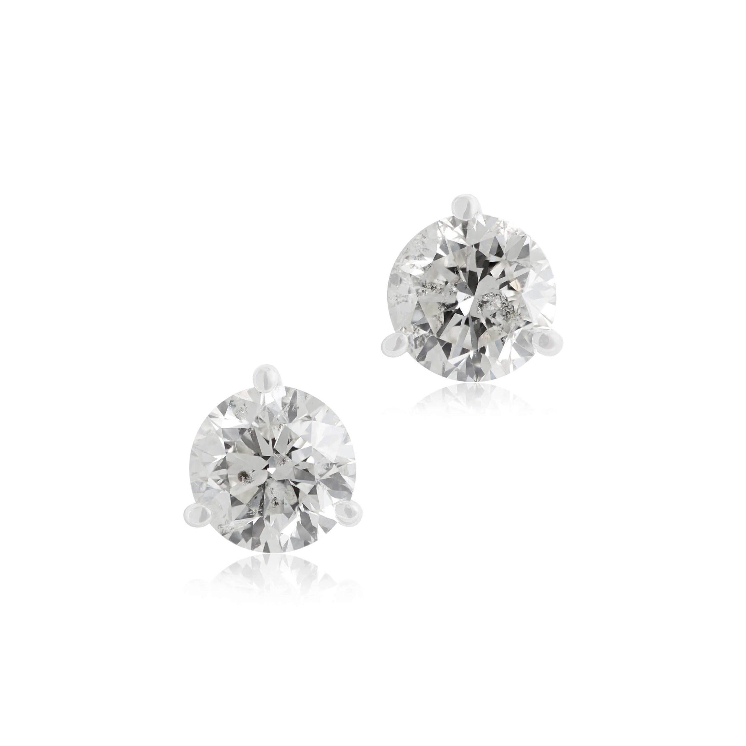 Diamond Solitaire Stud Earrings 14K, 3/4 ctw.