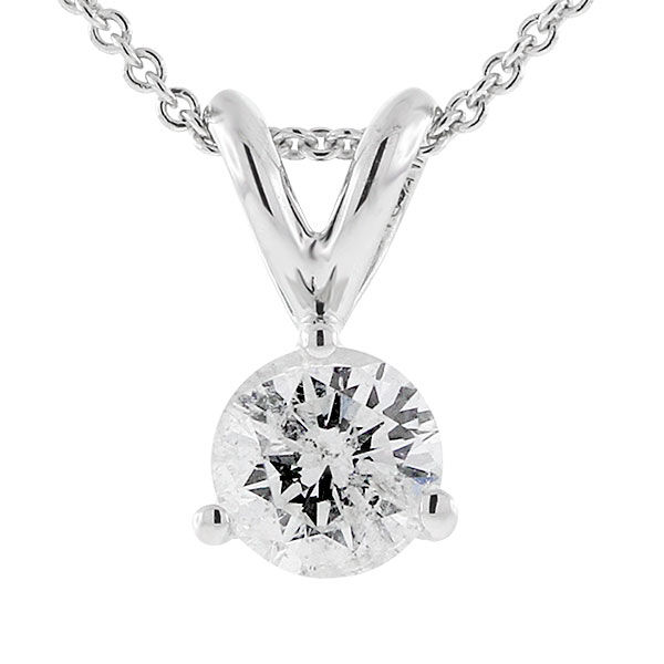 Diamond Solitaire Pendant 14K, 1/2 ct.