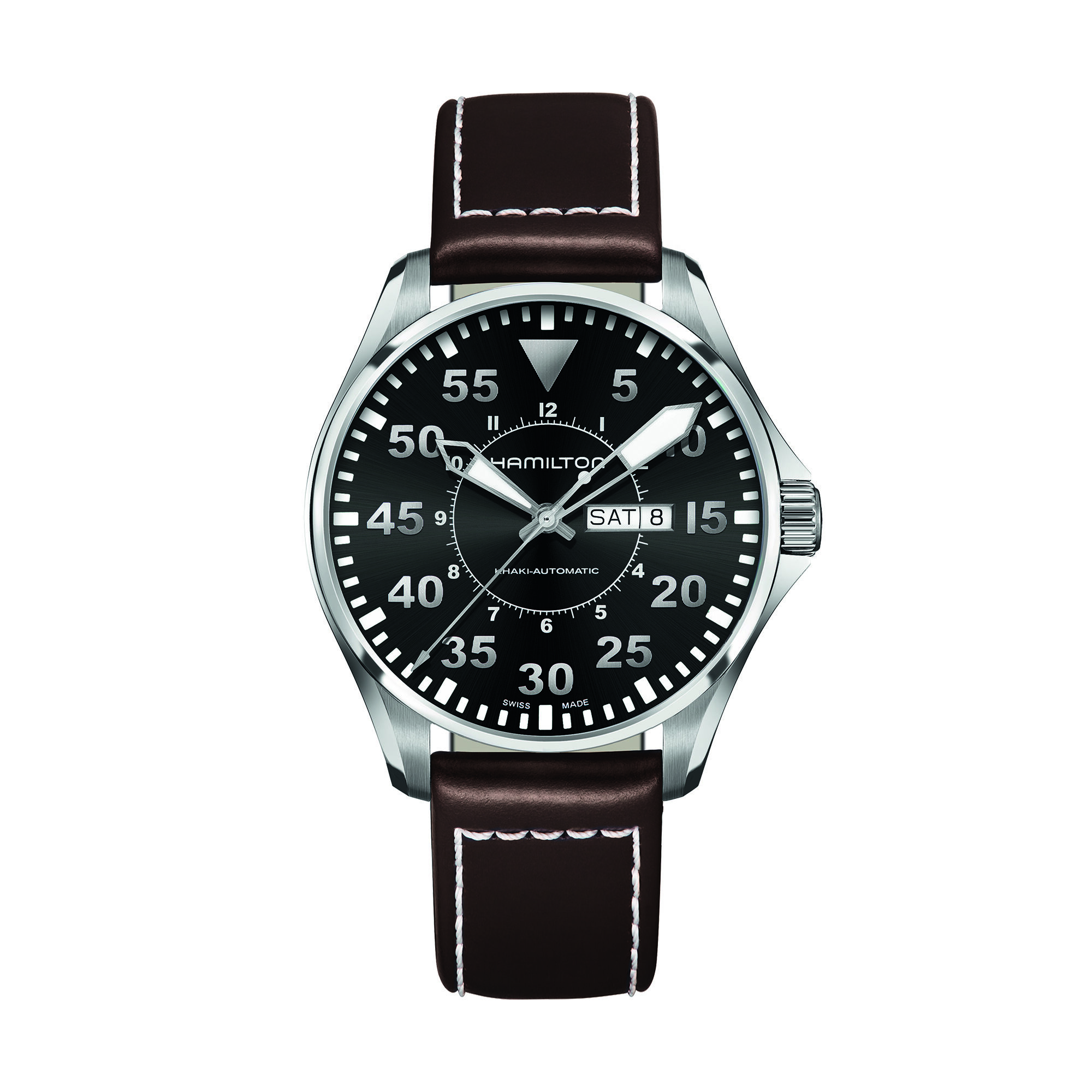 Hamilton Khaki Aviation Pilot Day Date Auto Black Dial Watch, 46mm