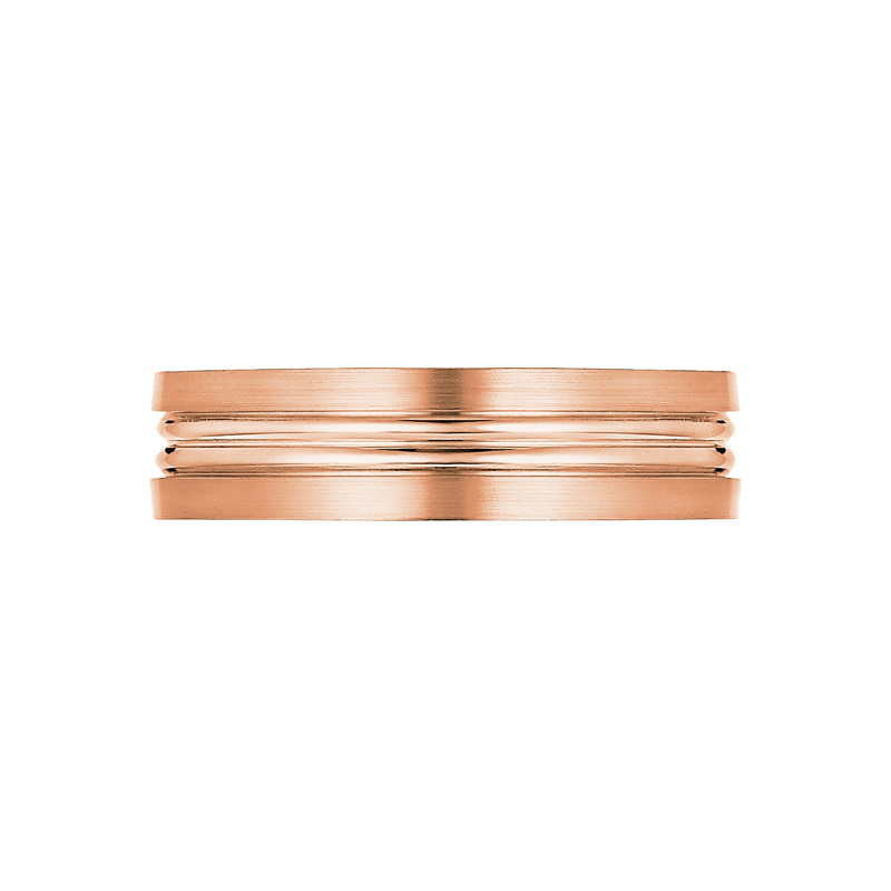 109-6S Sculpted Crescent Men's Rose Gold Wedding Band