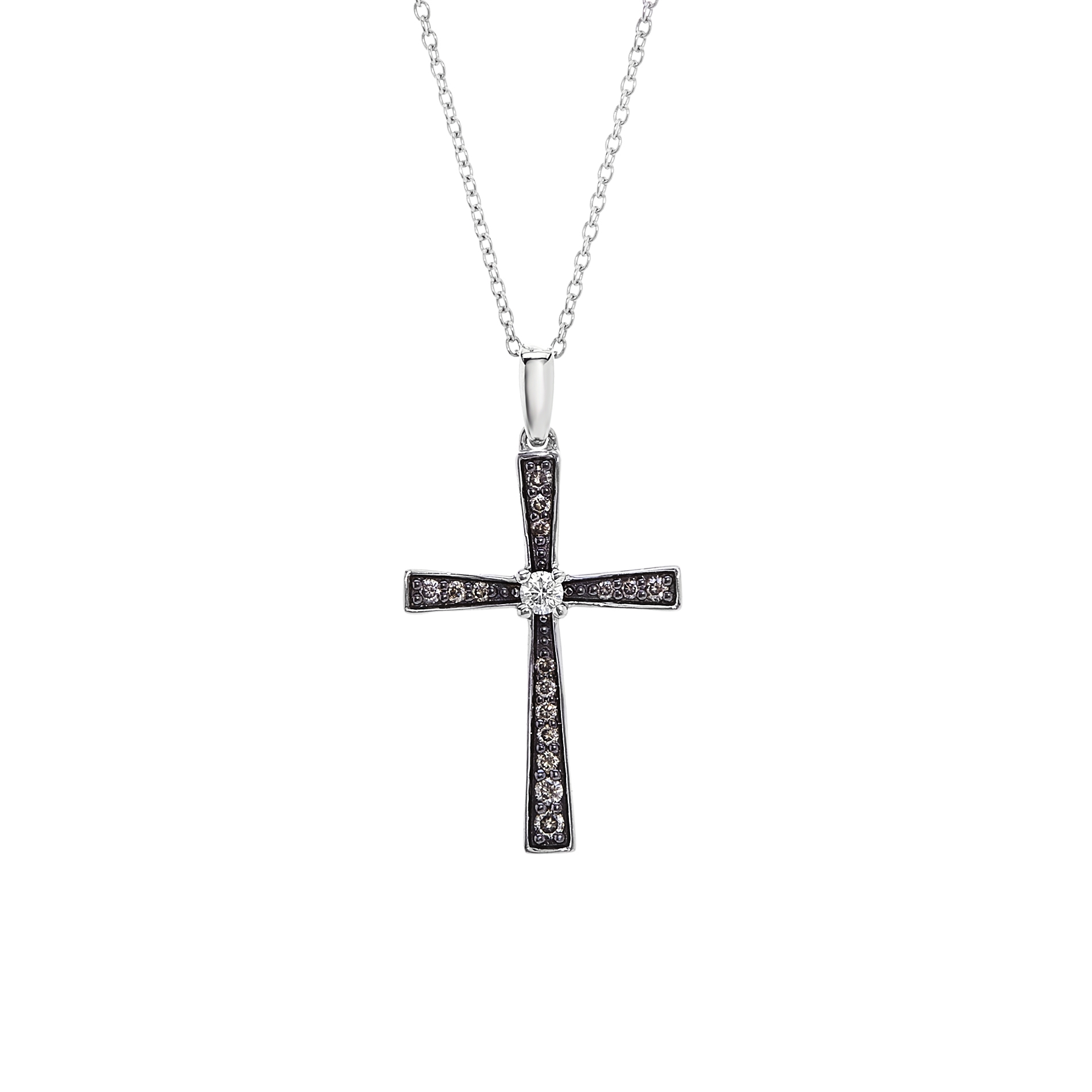 Le Vian Diamond Cross Pendant / 14 Kt W