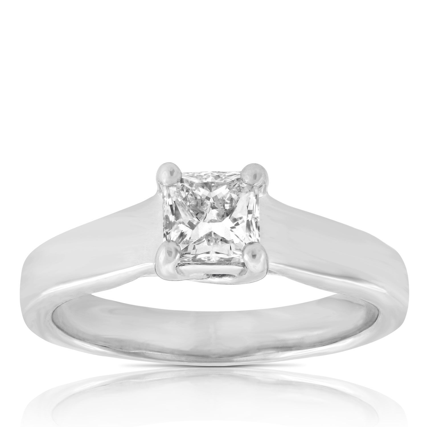 Ikuma Canadian Princess Cut Diamond Solitaire Ring 14K, 3/4 ct.