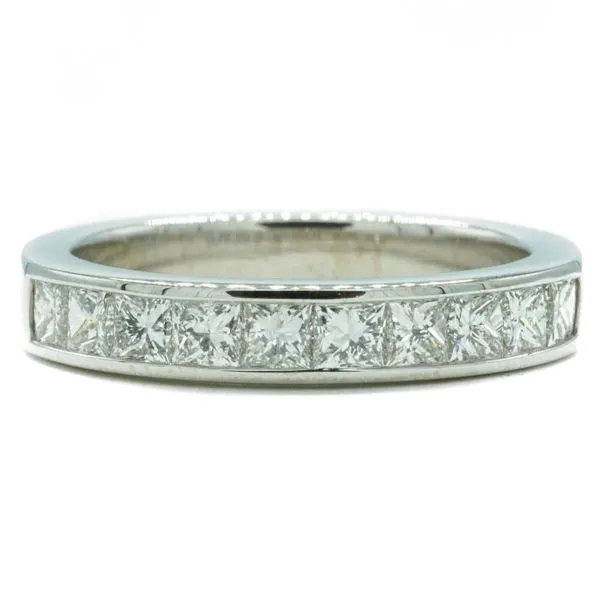 1ctw Diamond Channel Set Band in White Gold - G Color SI Clarity