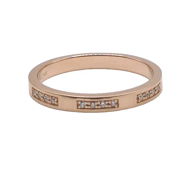 .07ctw Diamond Brushed Band- 14k Yellow Gold