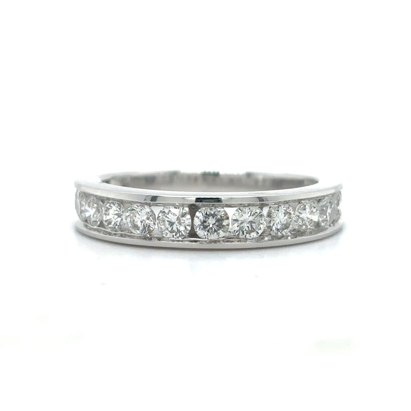 Channel Set Diamond Wedding Band