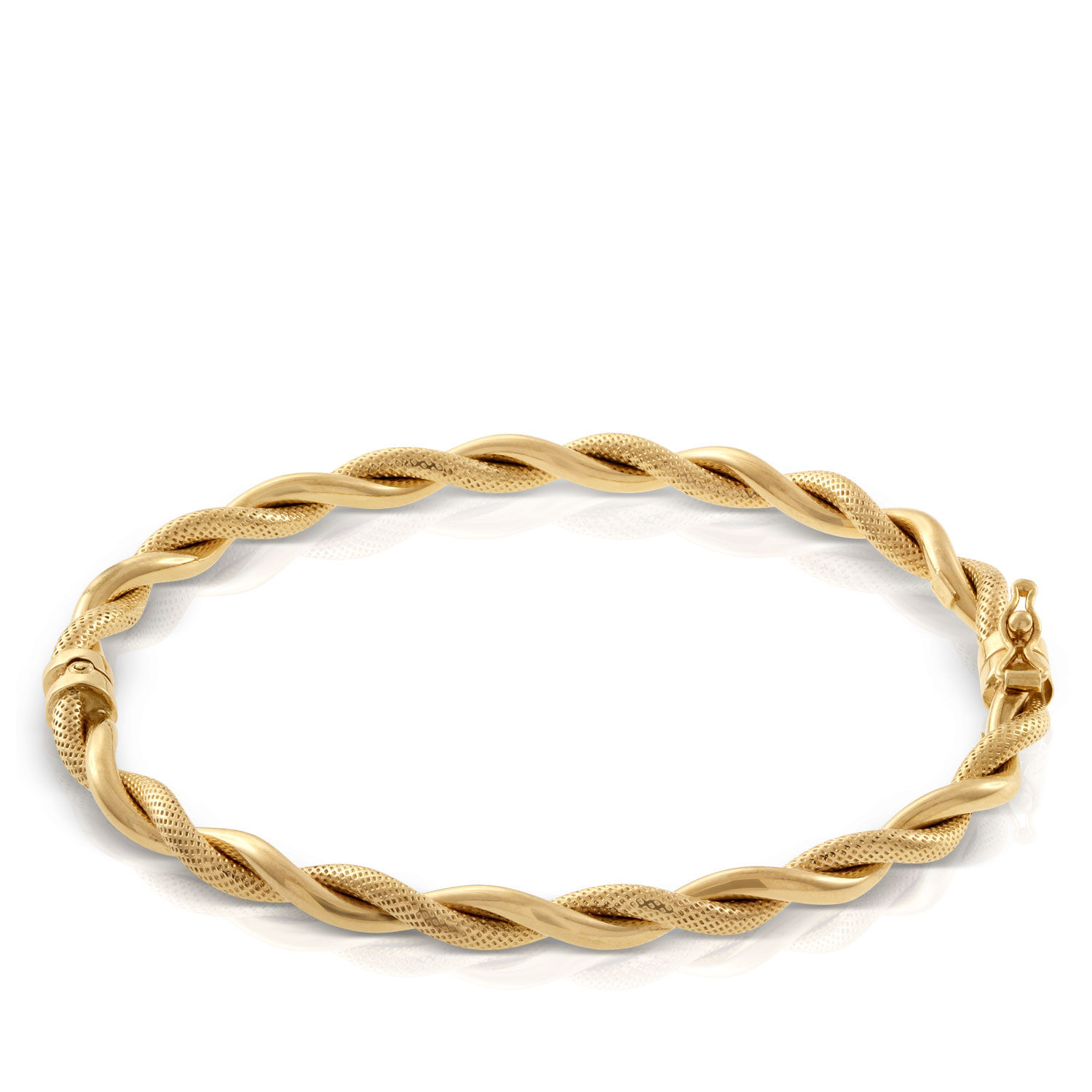 Toscano Twisted Rope Bangle Bracelet 14K