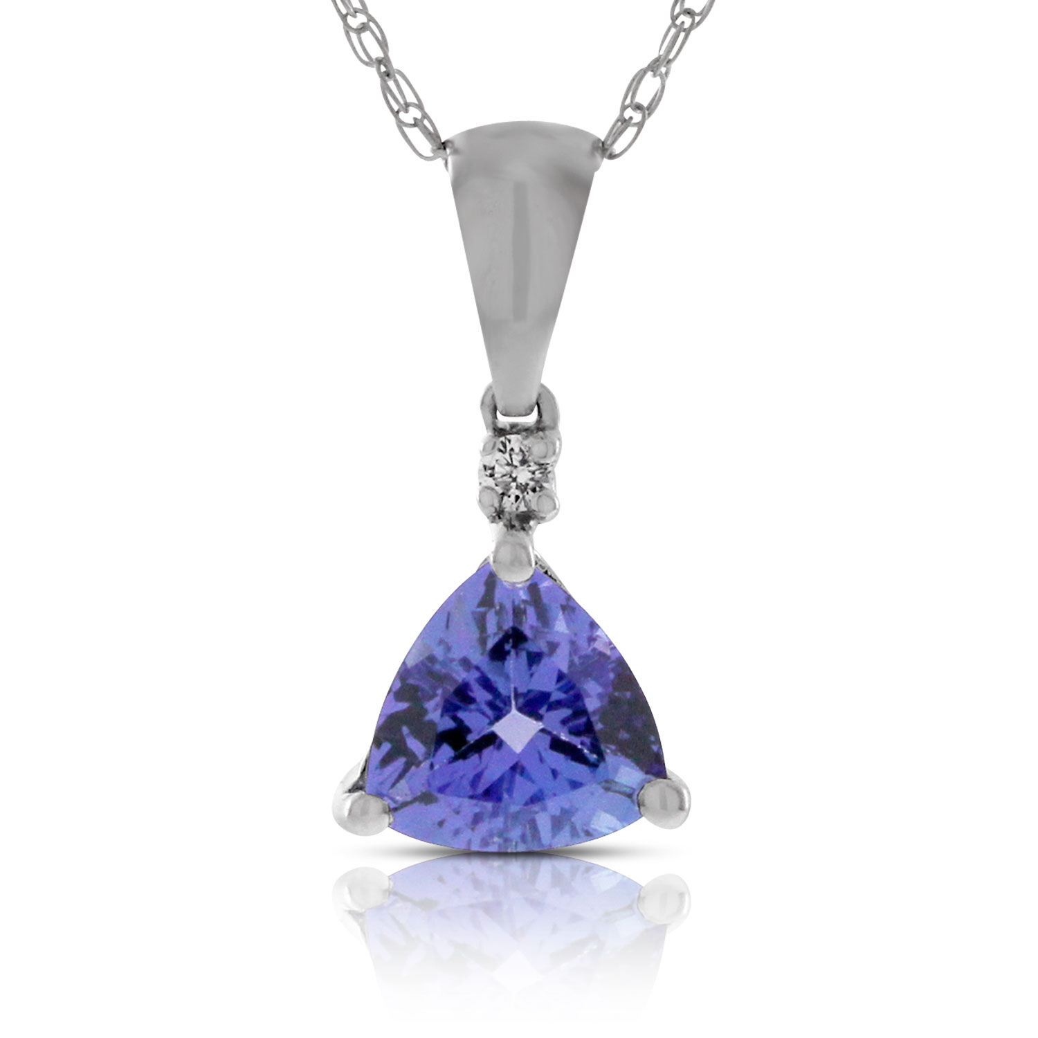 Tanzanite & Diamond Accent Pendant 14K