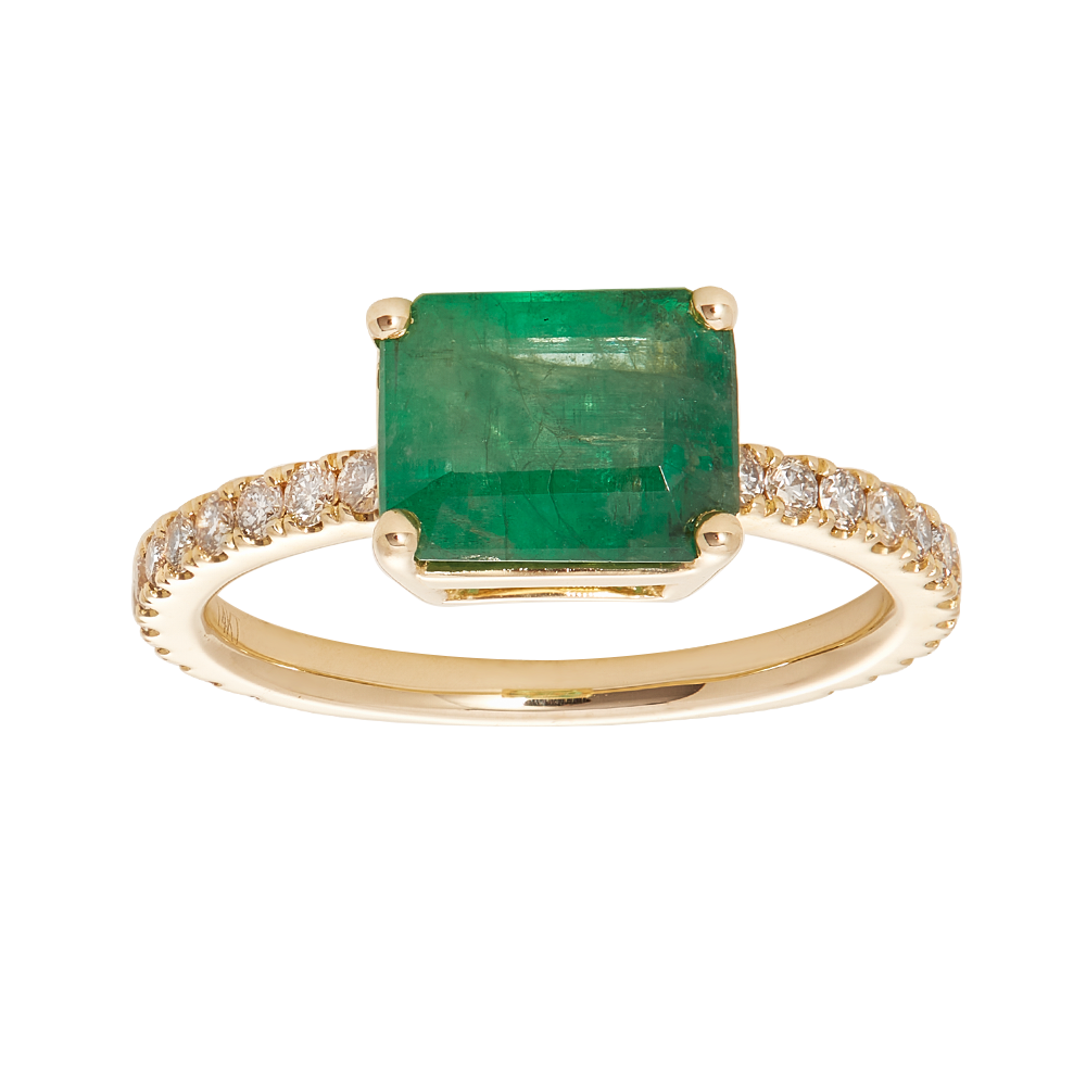 Le Vian 14k Honey Gold Emerlad Ring