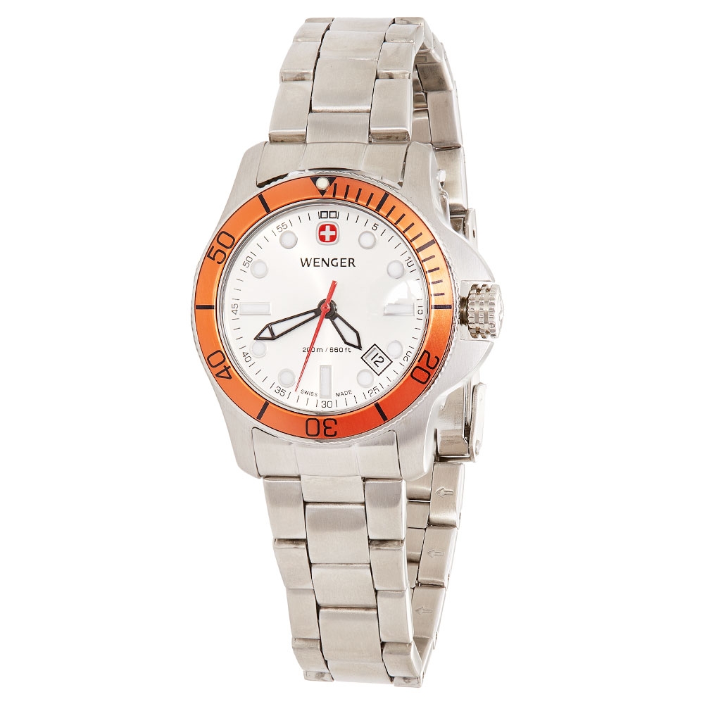 Wenger Men's Orange & Stainless Watch