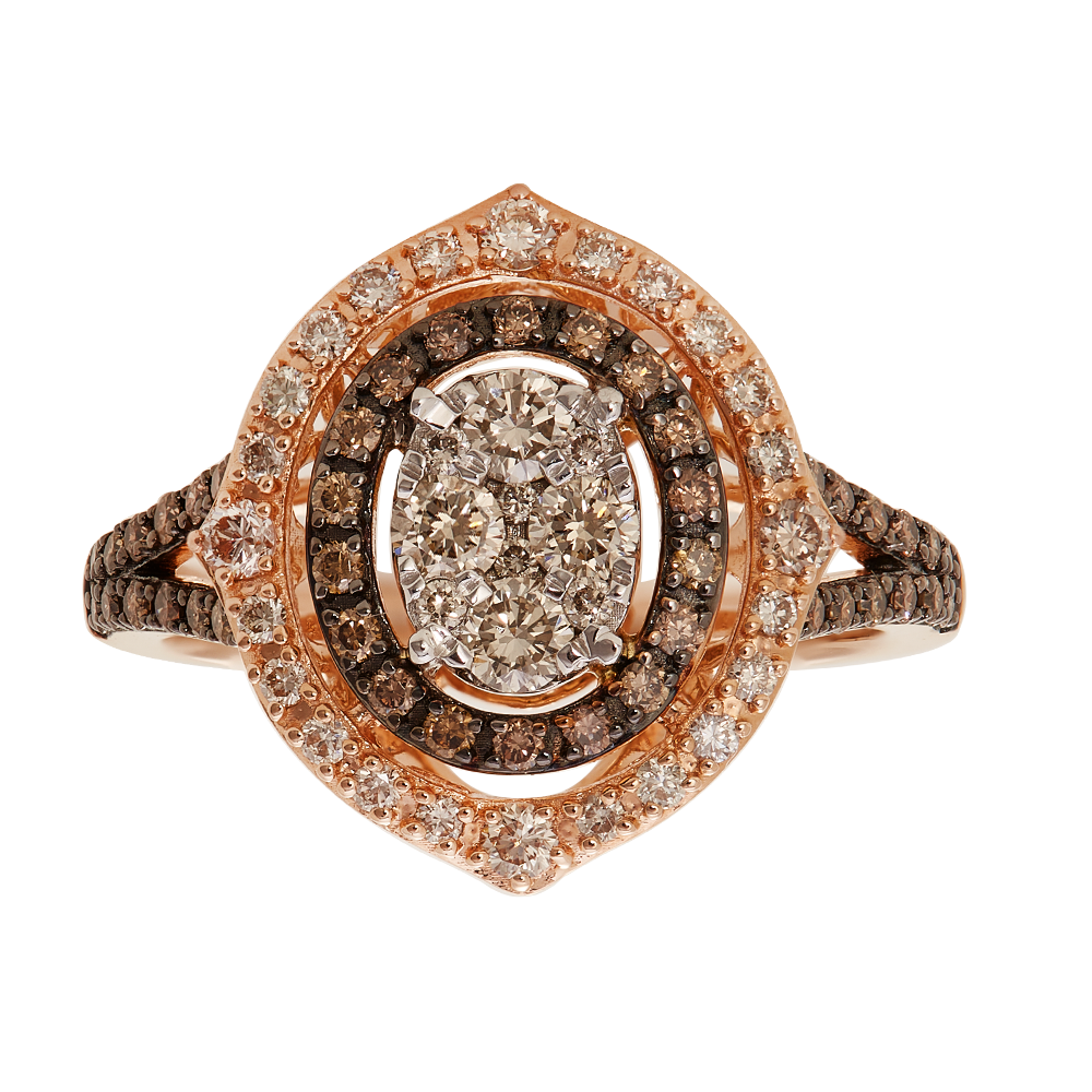 Le Vian Chocolate & Vanilla Diamond Fashion Ring / 14kt 2-Tone Gold