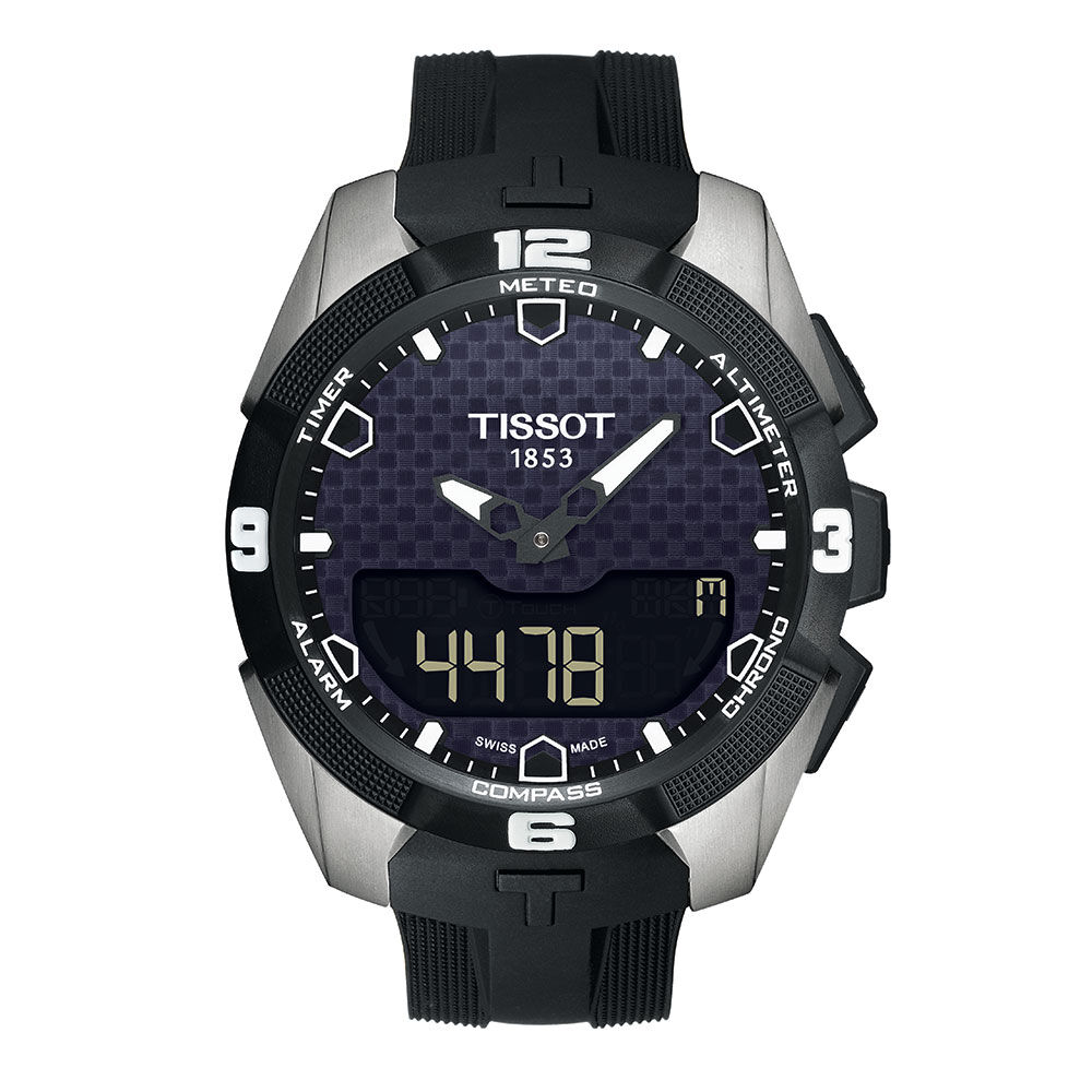 Tissot T-Touch Expert Solar Black PVD Titanium Rubber Watch, 45mm