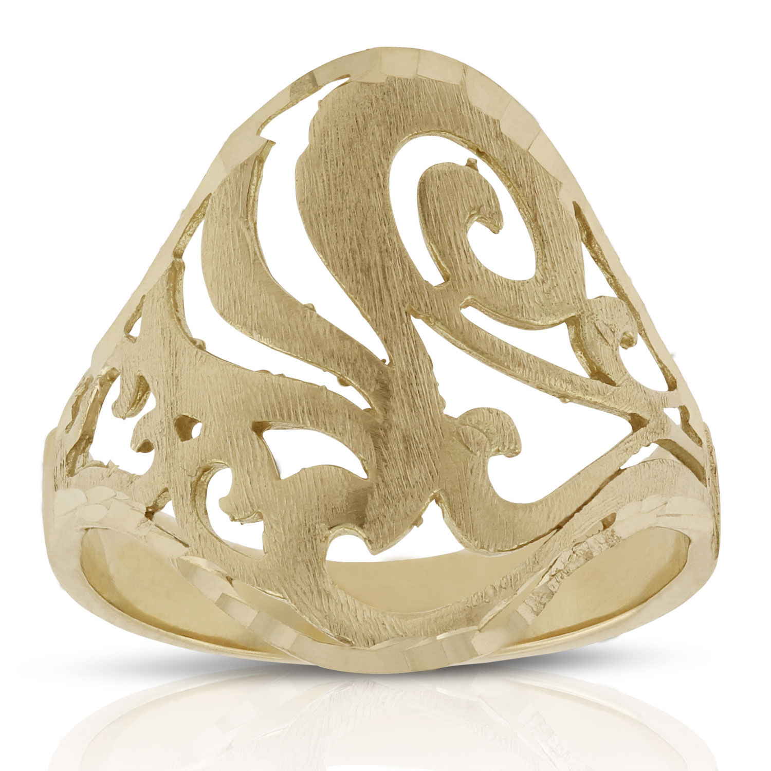Toscano Satin Finish Filigree Ring 18K