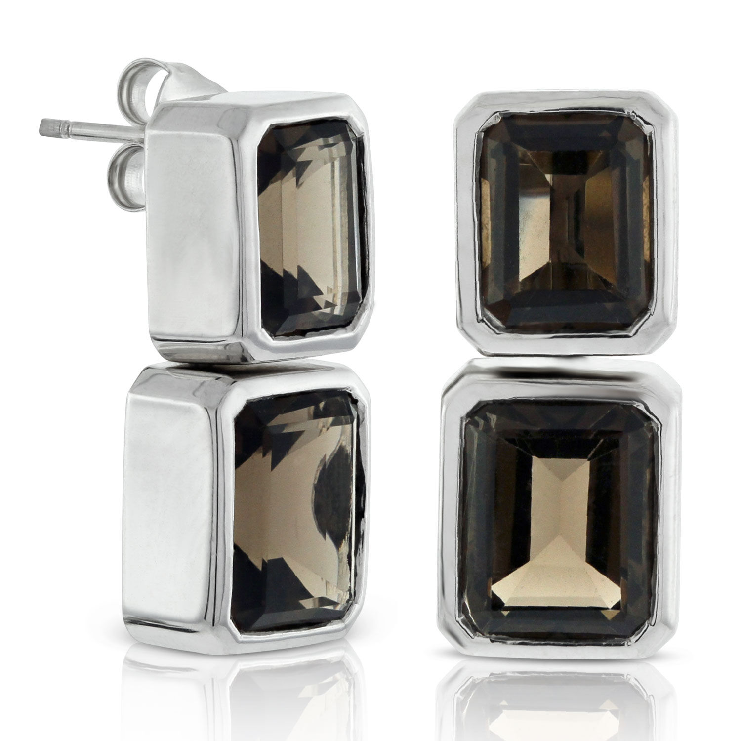 Convertible Smoky Quartz Earrings