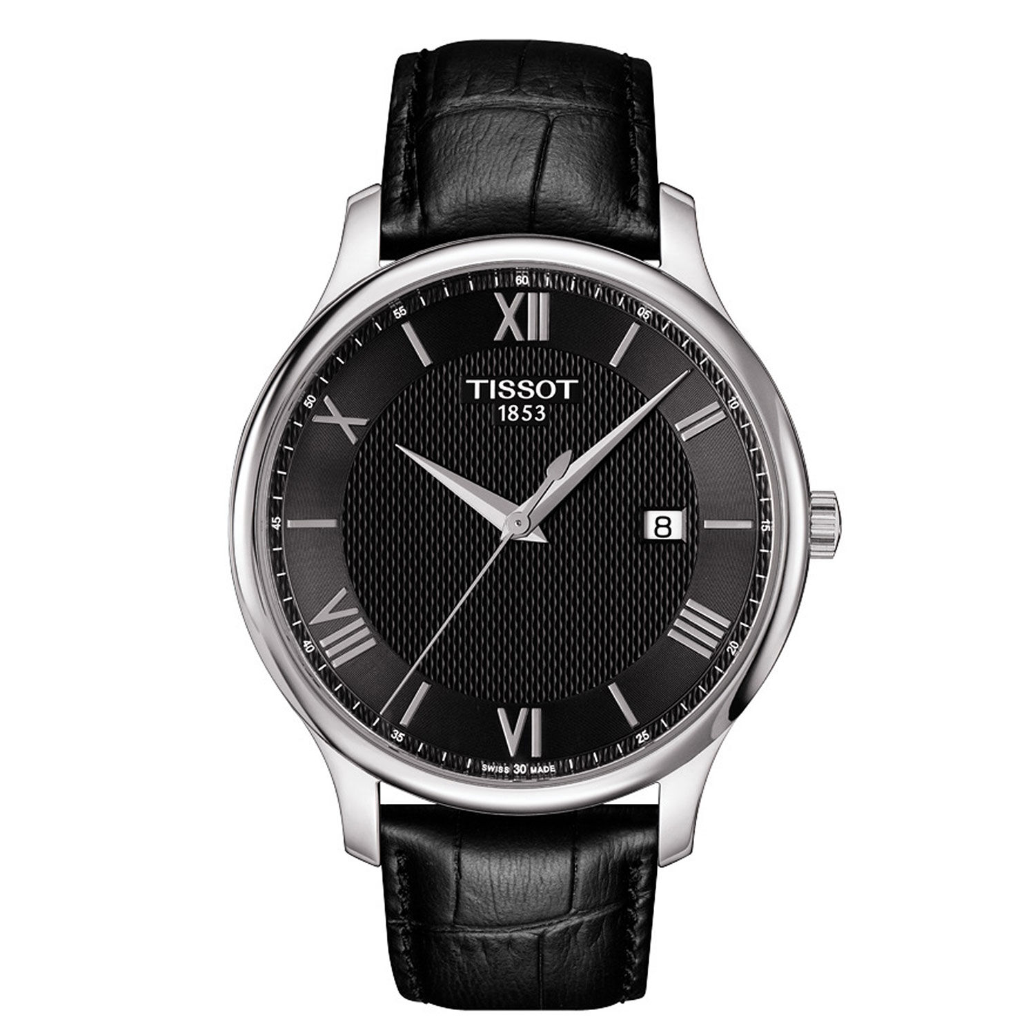 Tissot Tradition T-Classic Black Leather Quartz Watch, 42mm